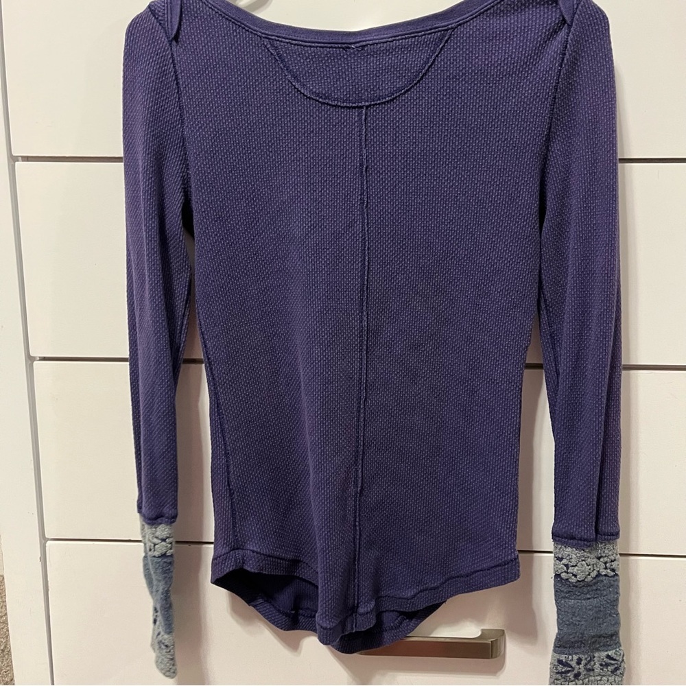 Free People Newbie Rosie Cuff Sleeve Thermal Top - Picture 3 of 5